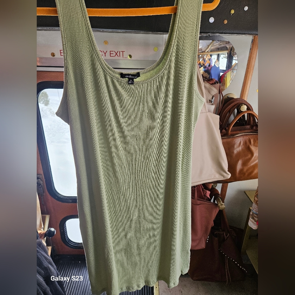 Ambiance Light Green Ribbed Top